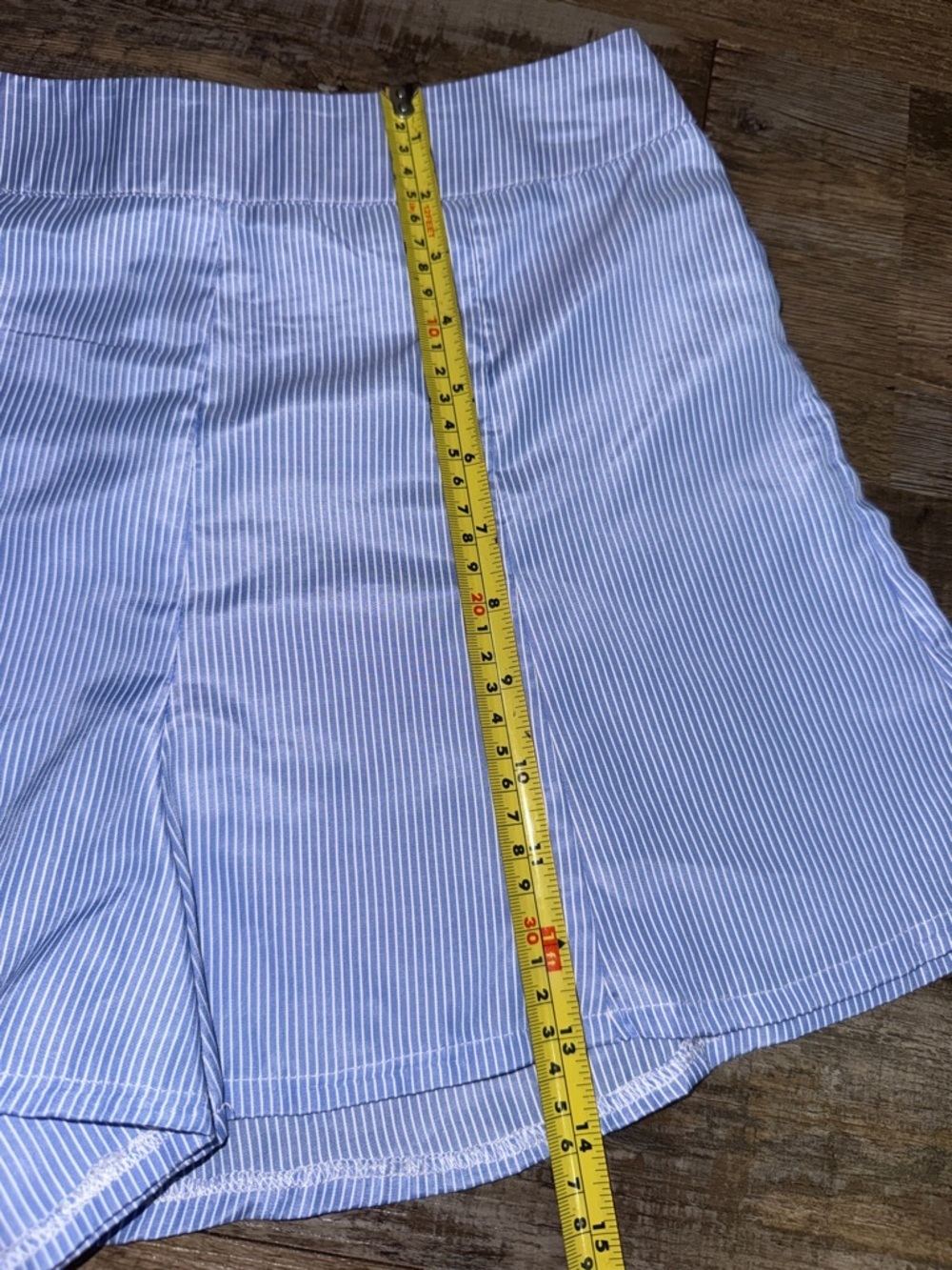 Milk & Honey Blue White Stripe Flowy Shorts Skort Small Preppy Coastal - Picture 6 of 8